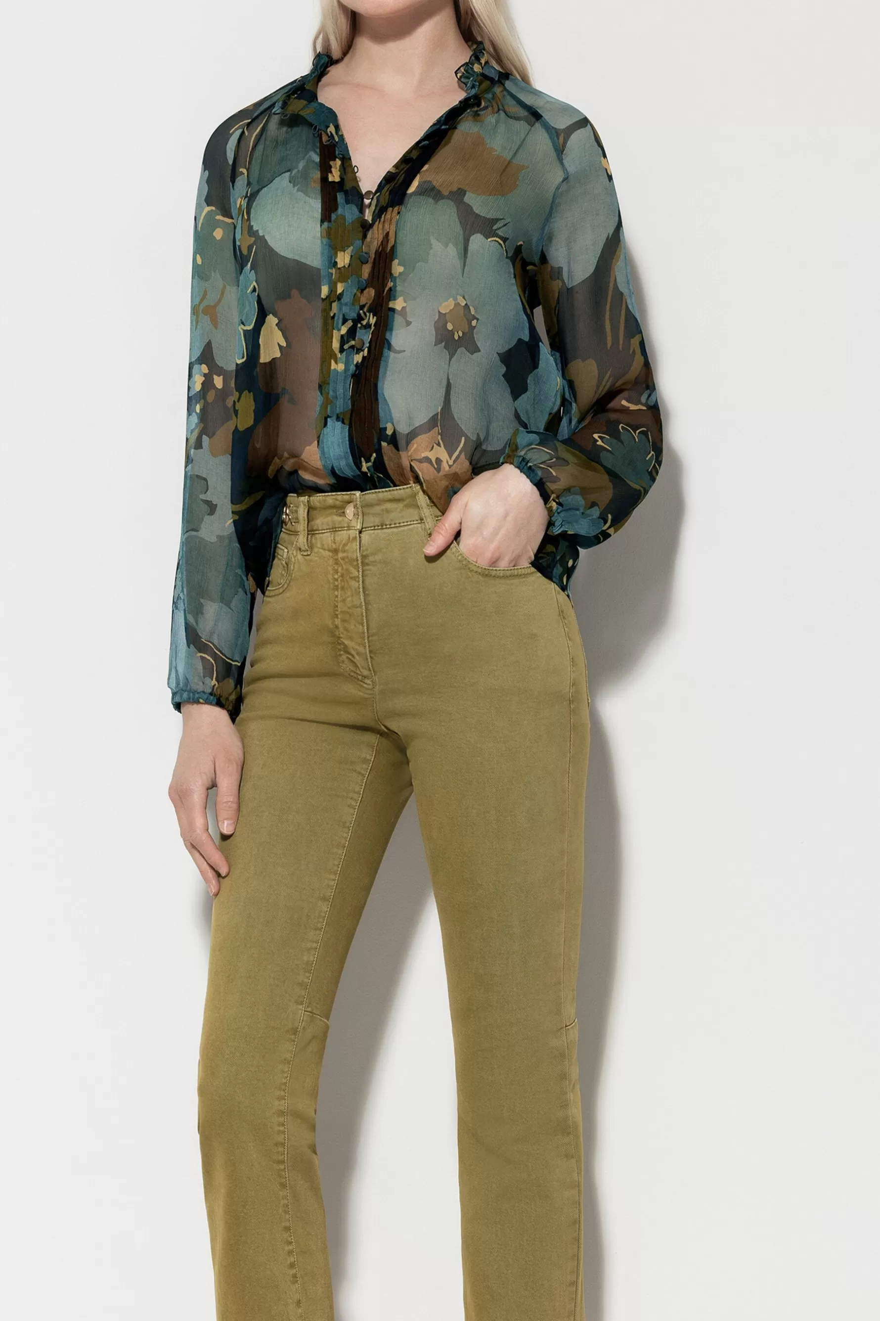 Blusen-LUISA CERANO Biesenbluse Mit Flower-Print multi