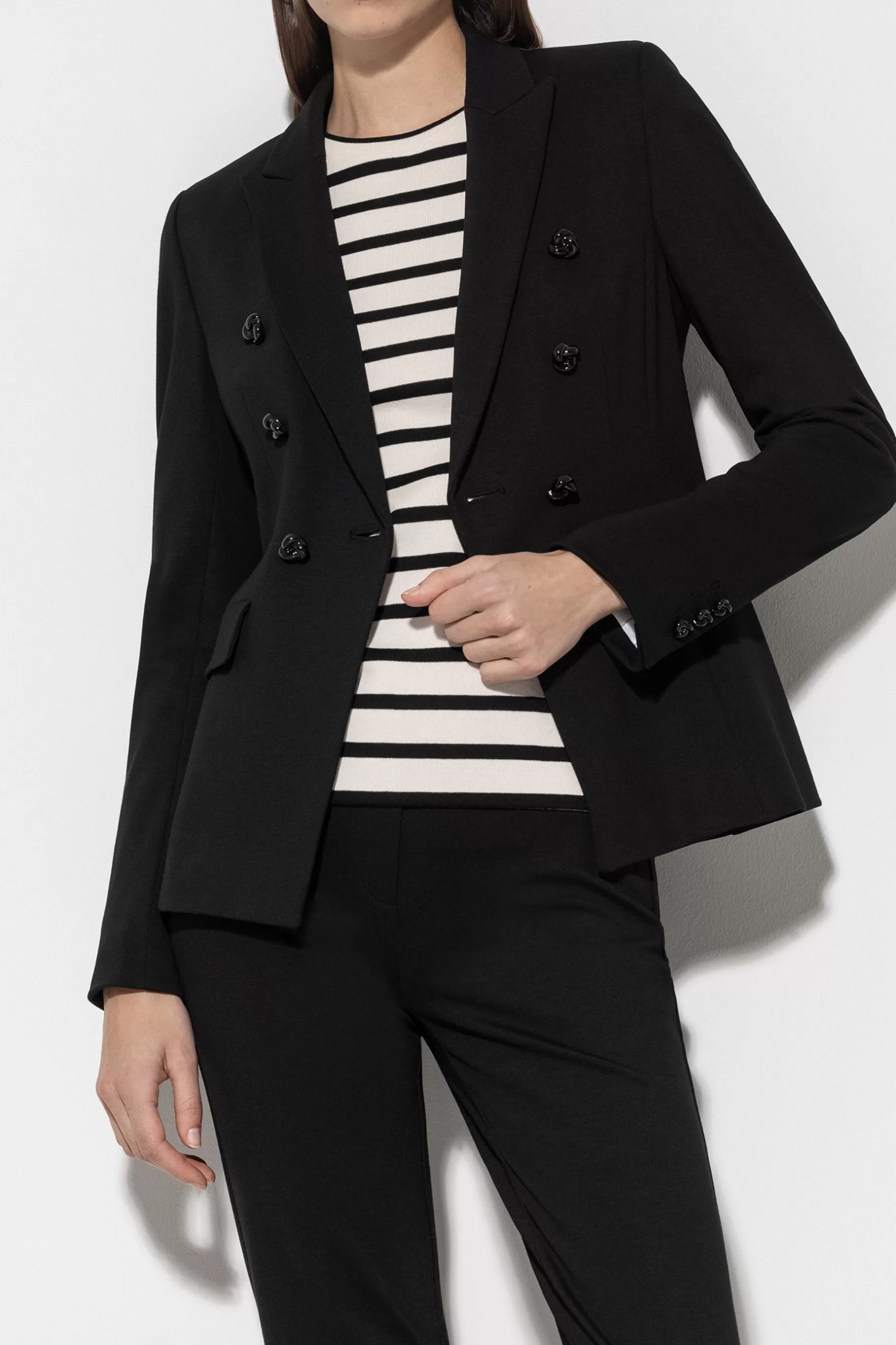 Sets | Jacken & Mäntel-LUISA CERANO Blazer Aus Punto-Milano black