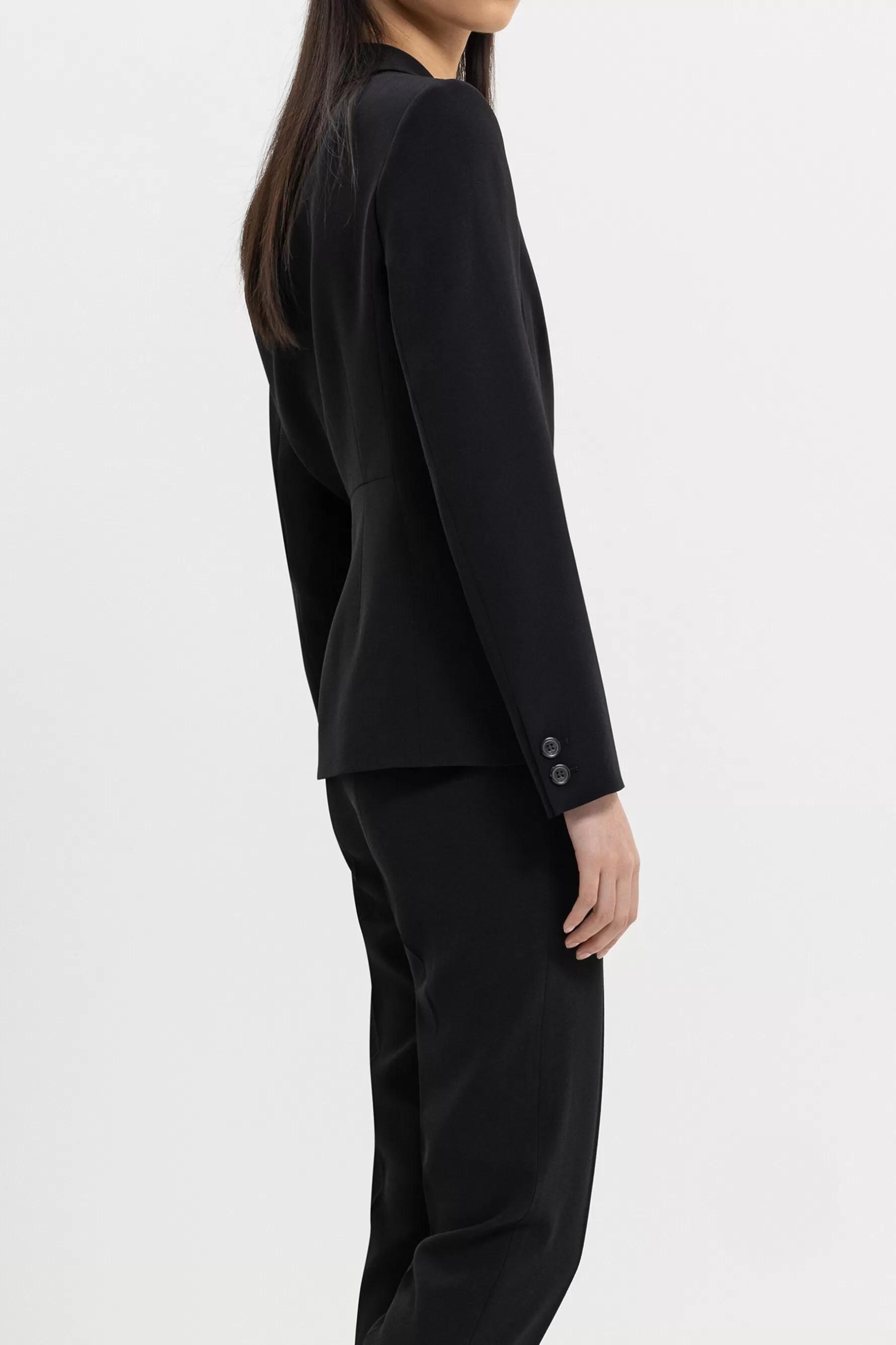 Business Studio | Blazer-LUISA CERANO Blazer Aus Techno Sablé black