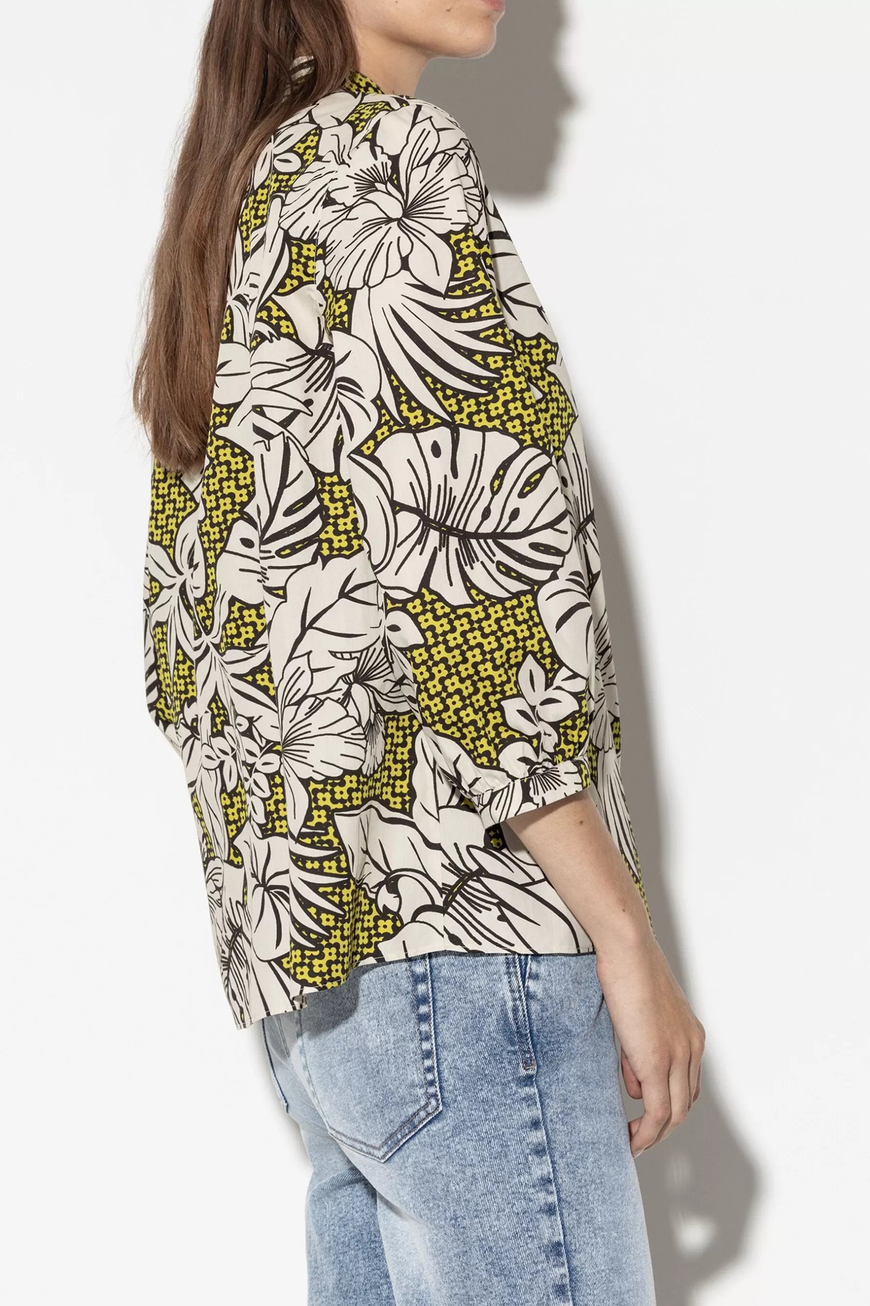 Blusen-LUISA CERANO Bluse Mit Leaf-Print multi