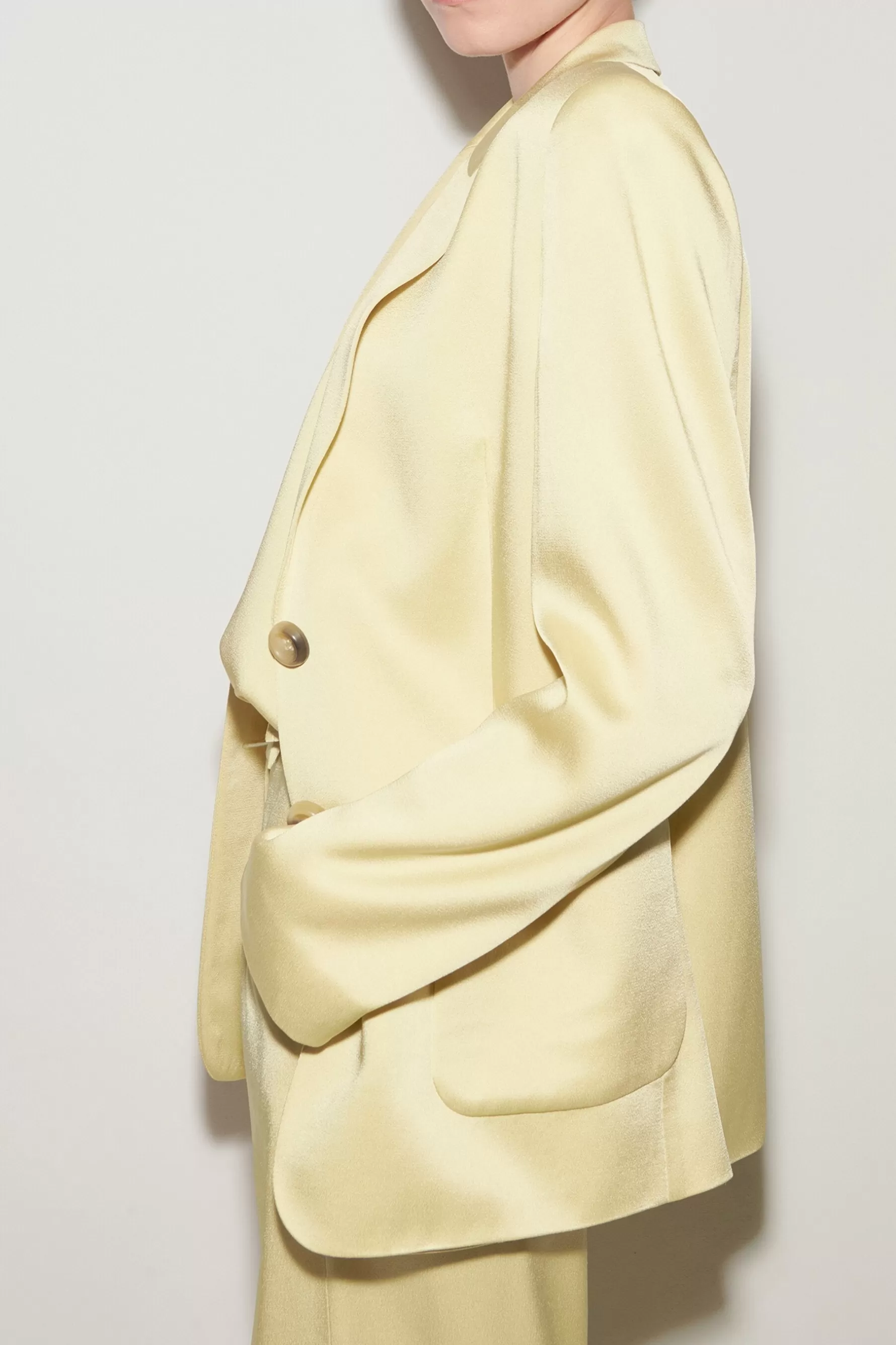 Sets | Blazer-LUISA CERANO Satin-Blazer pale citron