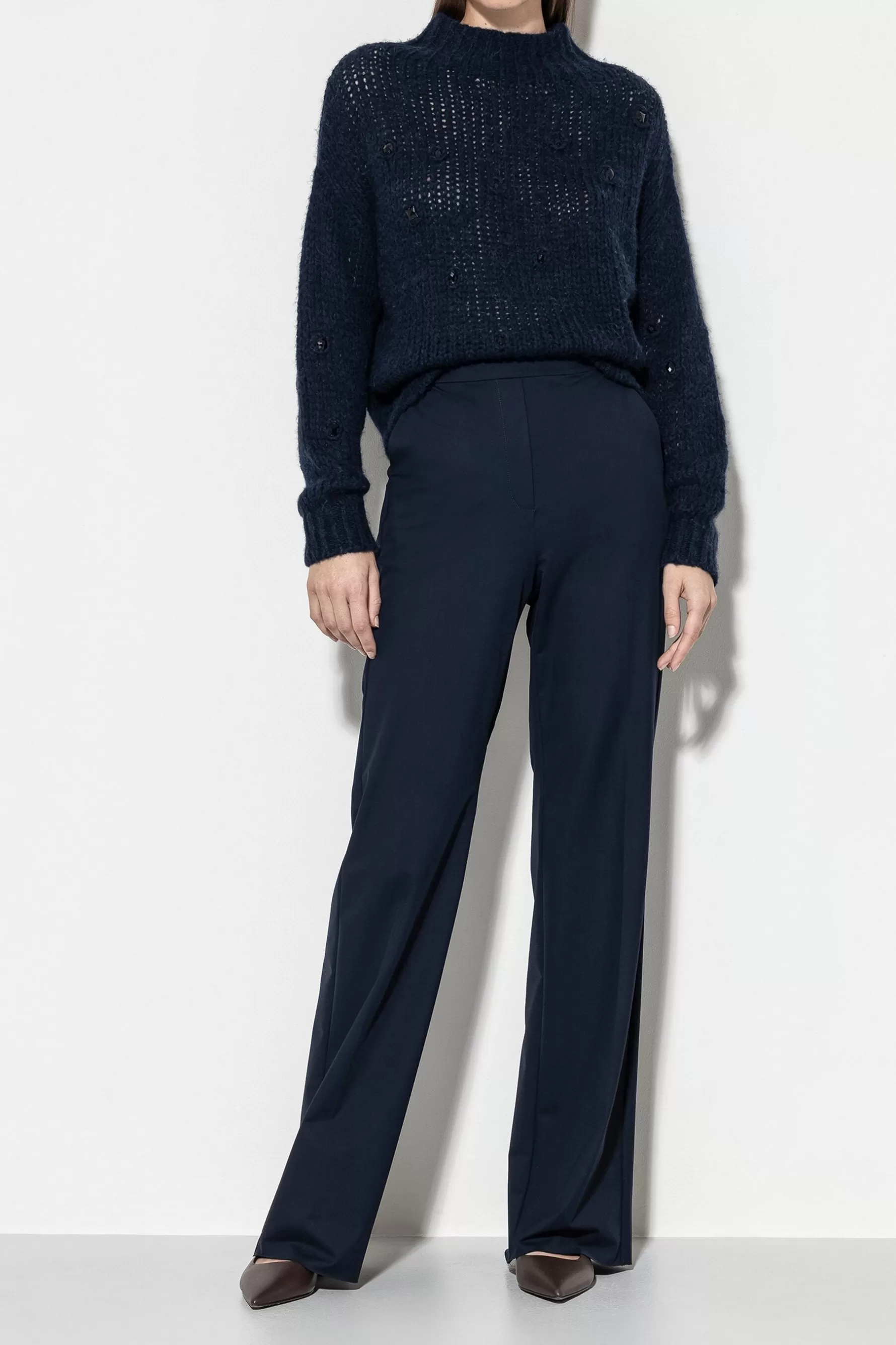 Sets | Hosen-LUISA CERANO Softshell-Wideleg-Pants midnight blue