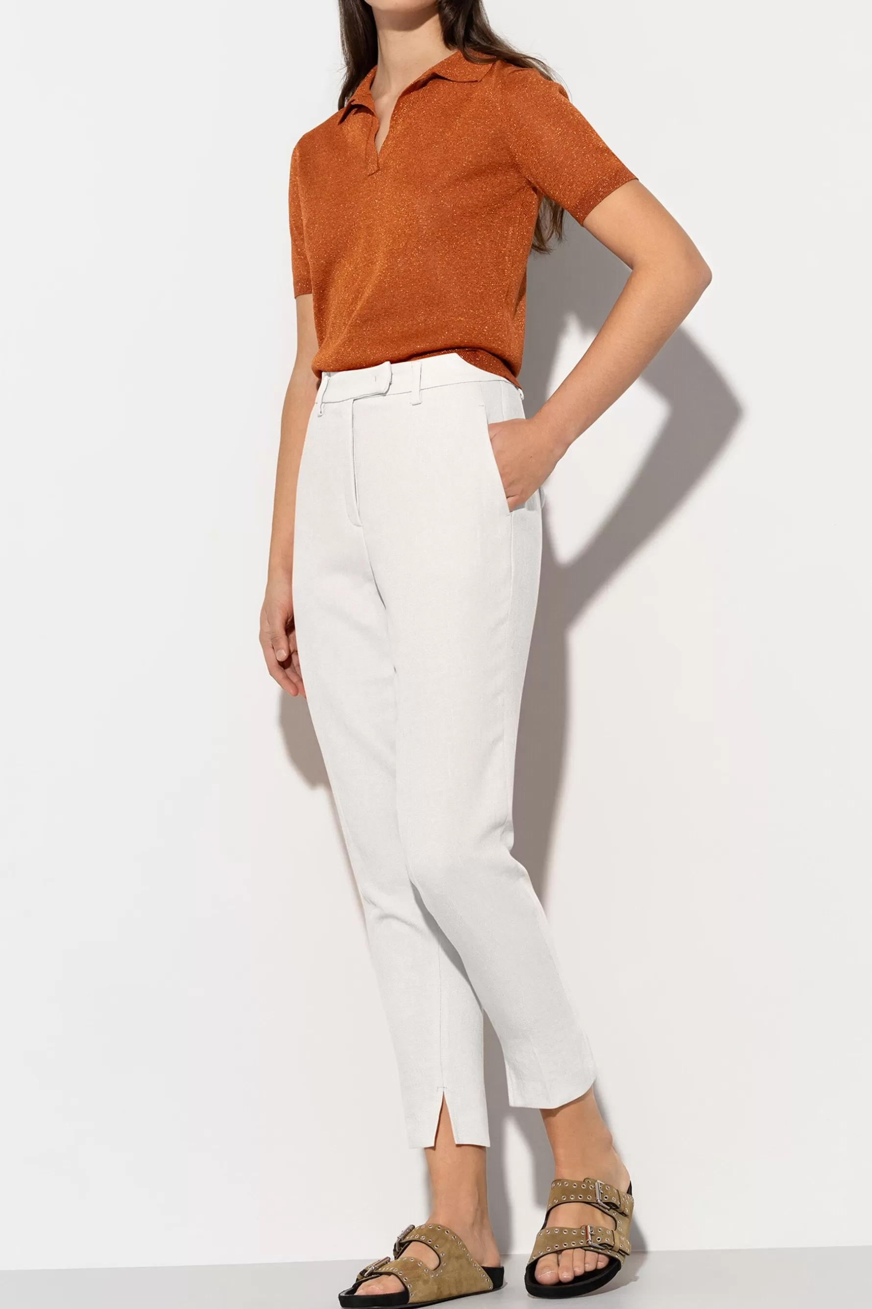 Hosen | Sets-LUISA CERANO Tapered-Pants Aus Leinen-Mix