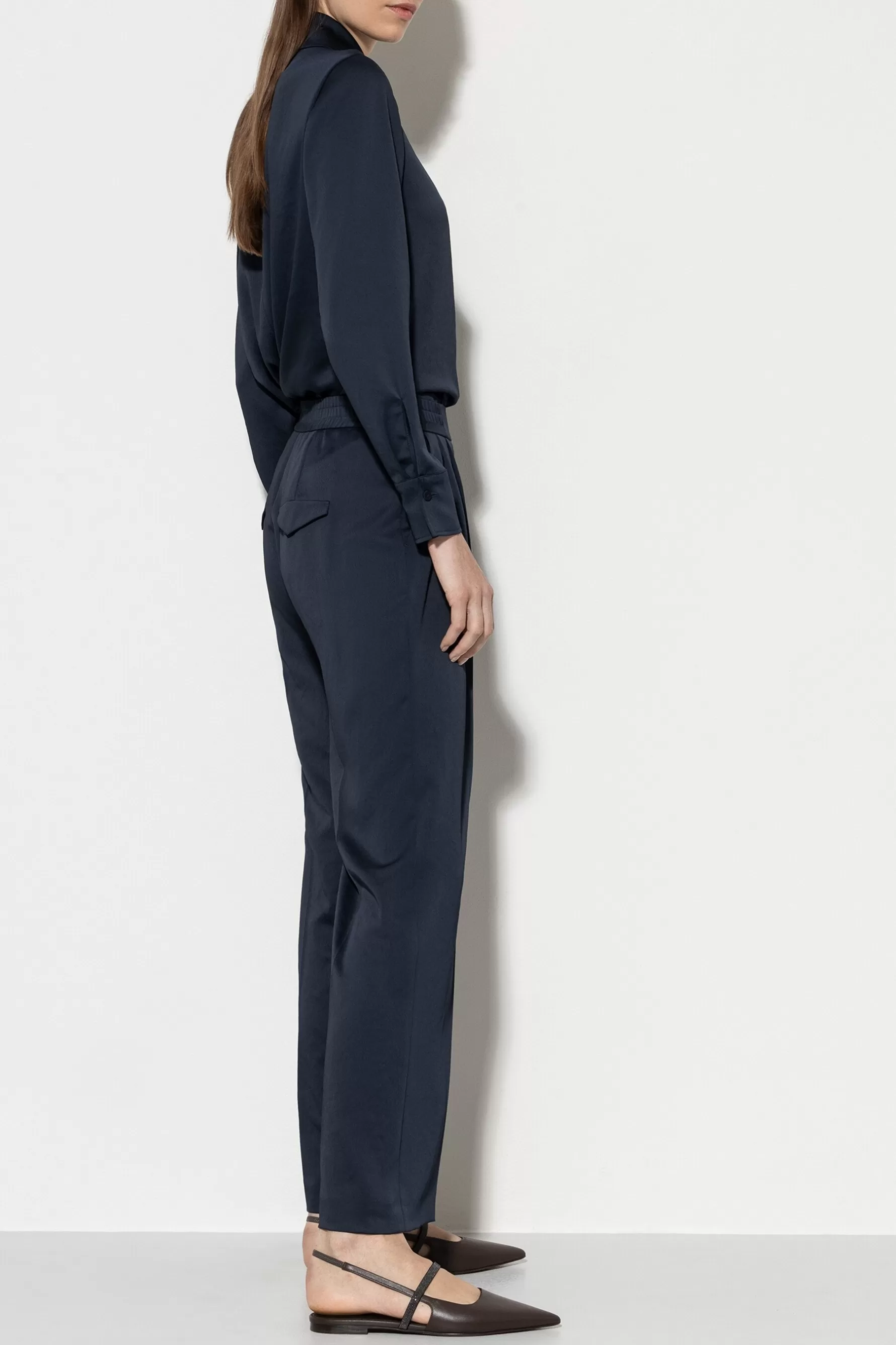 Sets | Hosen-LUISA CERANO Wideleg-Pants Mit Bundfalte midnight blue