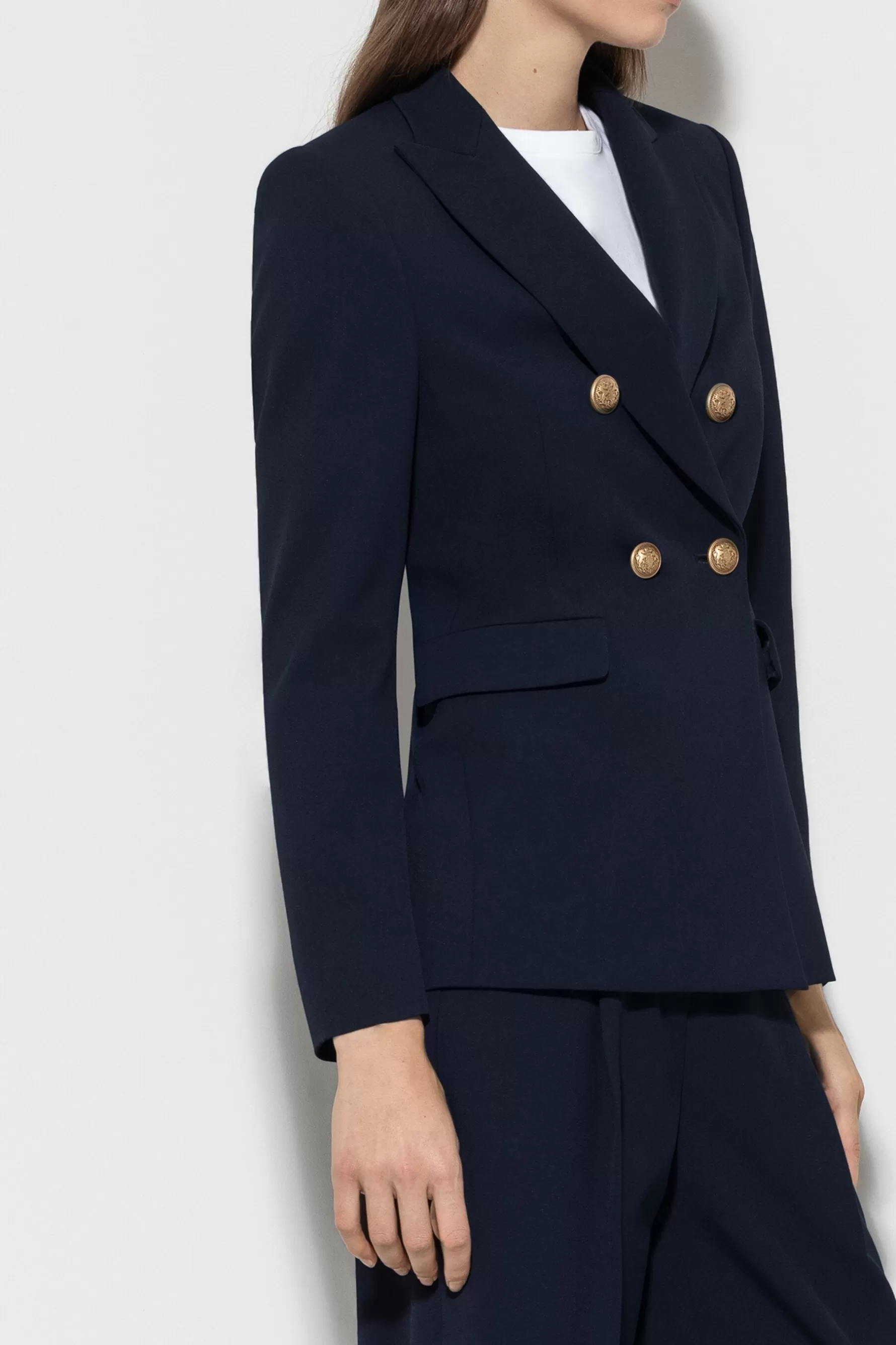 Business Studio | Blazer-LUISA CERANO Zweireihiger Blazer dark navy